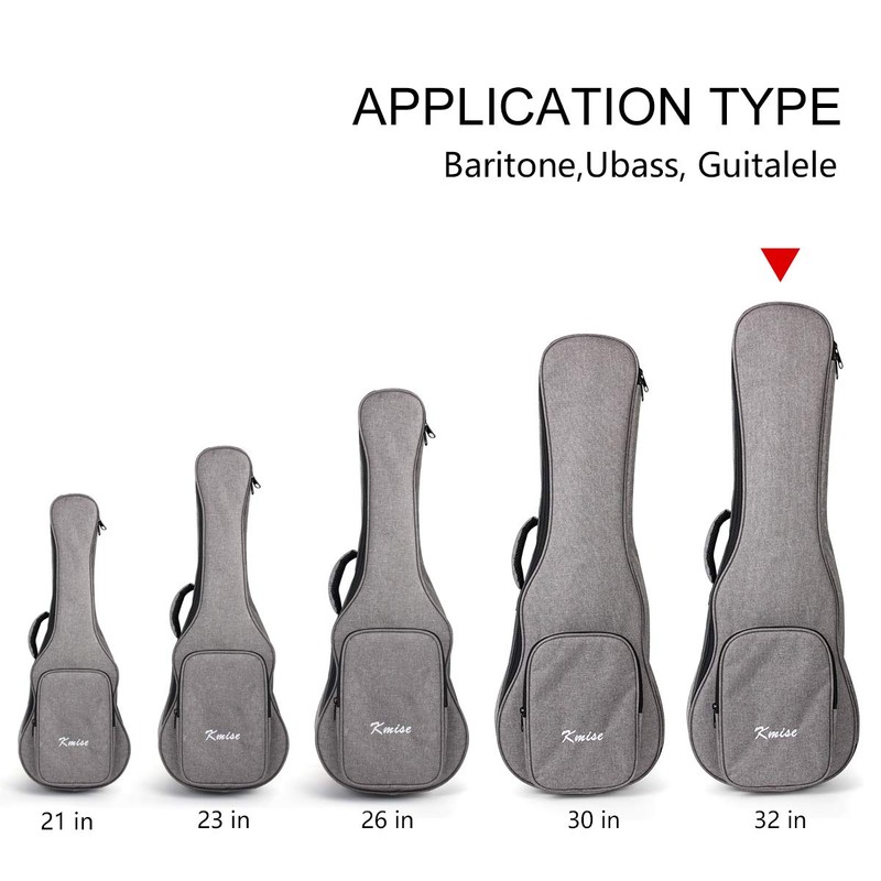 Kmise 32 inch Baritone Gig Bag Soft Carring Case for