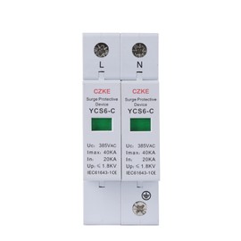 AHGDDA YCS6-C AC SPD 2P House Surge Protector Protection Protective Low-Voltage Arrester Device 20KA-40KA 385V