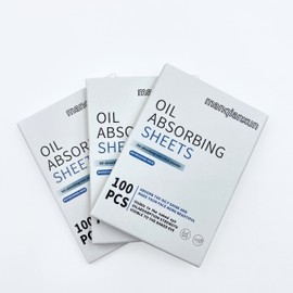 300 Sheets Oil Absorbing Tissues, manqianxun 3 Pack Premium Oil Blotting Paper Sheets, Translucent, Soft Face Blotting Paper Stay Skin Fresh and Smooth, for Facial Skin Care & Make Up(Blue)