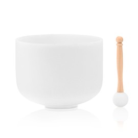 Sevenbowls Singing Bowls 432hz B Note 8-Inch Crystal Singing Bowl With A Free Mallet And O-Ring For Sound Healing, Meditation, Yoga, and Sound Baths