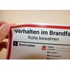 Sign Notice Behavior in the event of a fire, 18