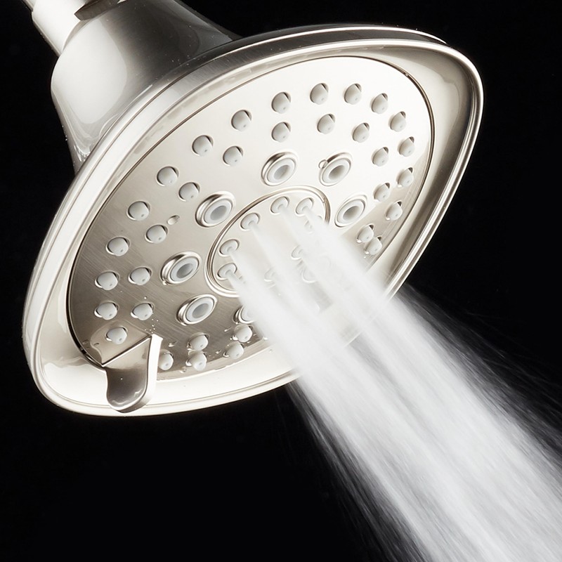 AquaDance Satin Nickel Hot Oval Square Style 6-setting High-Pressure Luxury