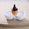 Mud Pie Circa Double Dip Bowl, White, 4 1/2" x