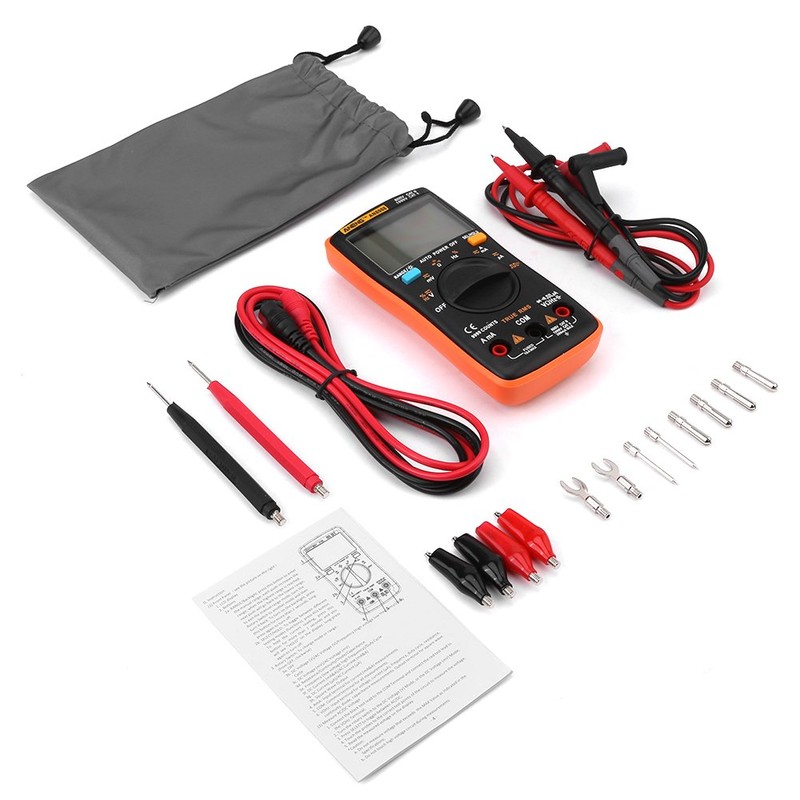 True-RMS Digital Multimeter Tester,AN8008 Measures AC/DC Voltage Ammeter Current Ohm