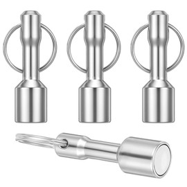 HJZHII 4PCS Magnet Keychain, Strong Magnet Key Holder Test Magnets Metal Verifier for Brass Silver Gold Rare Earth Ferrous Metals Precious Metal Test