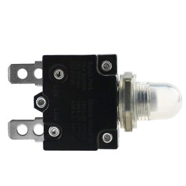 T Tocas 5pcs Push Button Reset 20A Circuit Breakers with Quick Connect Terminals Waterproof Button DC50V AC125-250V