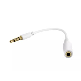 Generic Slim 3.5mm Pin to 3.5 mm Input Mini-Jack Adapter Extender Jack