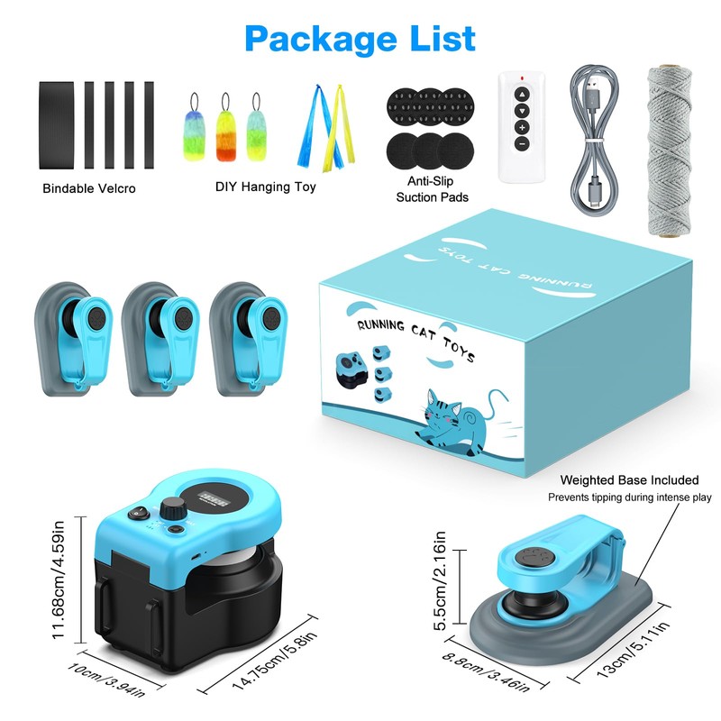 Pet Deluxe Interactive Cat Toy for Indoor Cats, Auto/Remote Control