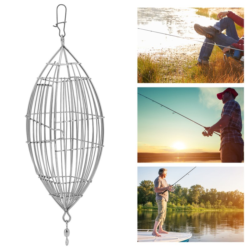 Fishing Bait Cage Stainless Steel Lure Cage Carp Fishing Trap