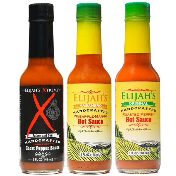 Elijah's Xtreme Mild & Hot Trio - Hot Sauce Variety