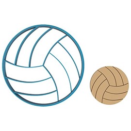 Volleyball - Cookie Cutter / Sugar Cookie / Fondant / Clay (1346) Blue 3 inch