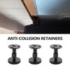 ECSiNG 8 Sets Adjustable Bed Head Anti-Collision Fixer Black Bed