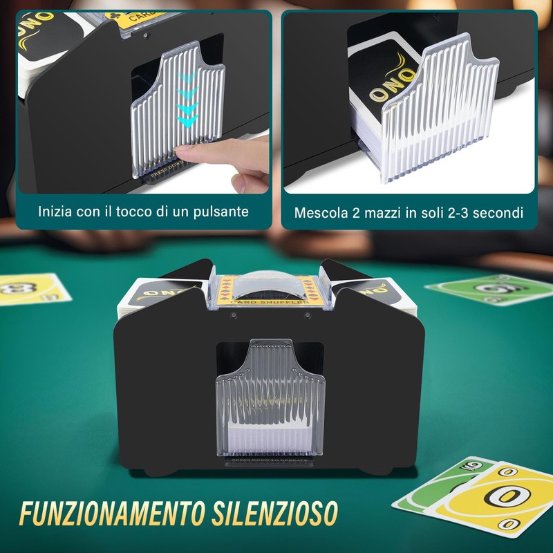Vonsera Mischia Carte Automatico per 1-4 Mazzi, Distributore Carte da
