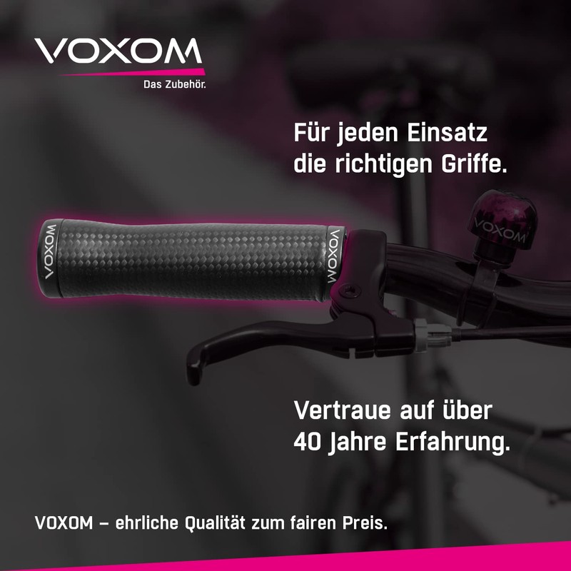 Voxom Plain Kraton/Gel GR7 Grey Grips – Black, 135 mm