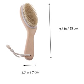 minkissy Pcs Curved Handle Bath Brush Natural Bristle Massage Brush for Body Exfoliation