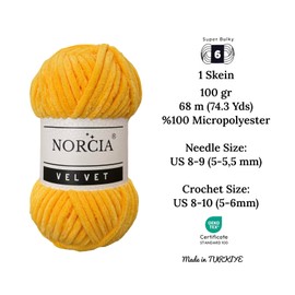 Soft Velvet Yarn Chenille for Crocheting Super Bulky 3x100g (3x74.3 yds) Baby Blanket Yarn for Knitting Amigurumi