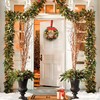 Bacucine Christmas Wreath 12 Inches Christmas Decorations Artificial Winter Garland