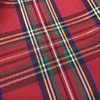Red Lurex Tartan Plaid Taffeta Fabric with Metallic Gold, 57"