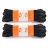 OrthoStep Oval Athletic Black 48 inch Shoelaces 2 Pair Pack