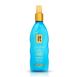 Freeze It 12-in-One Amazing Leave-in Hair Treatment Spray- Infused with Keratin, Borage Oil for Hydration, Smoothness, Nourishment - Strengthens, Protects Dry & Damaged Hair
