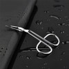 Silver Stainless Steel Eyebrow Scissors Tweezers,Elbow Pliers Clip Scissors,Flat Tip