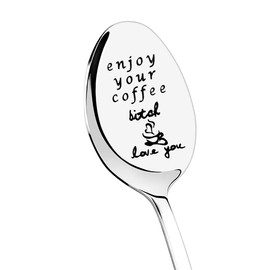 Funny Birthday Gifts for Sister Friend Girlfriend Wife Enjoy Your Coffee Spoon for Friends Bestie Best Friend Christmas Gag Gifts for Women Friends Anniversary Valentines Gifts for Girlfriend Gf