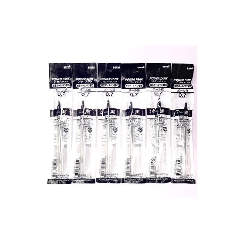 Uni-ball Power Tank Ballpoint Pen Black Ink Refills, 0.7mm, SNP7.24,