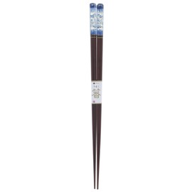 イシダ 日本製 箸 アクリア 漆 切子 松葉 木製 (天然木) 青 24cm