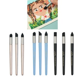 Color Shaper Paint Mixing Tool for Smearing Blending Highlighting Detailing Inclined Tip/Round Tip Pastel Blending Tool Pastel Blending Tools Soft Pastel Silicone Blending Tools Oil Pastel Blending