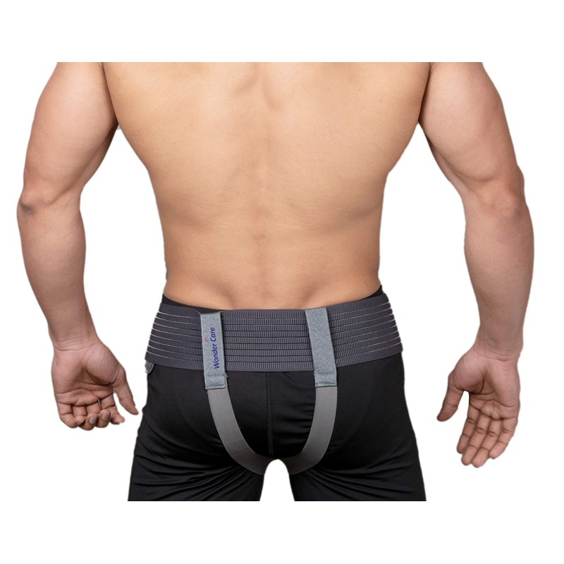 Wonder Care- Grey Hernia belt for men Truss Brace with
