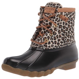 Sperry Women's Saltwater Rain Boot, Animal Print, 7.5