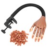 Flexible Movable False Fake Hands Nail Art Manicure Practice Hand