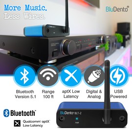 BluDento True Hi-Fi Bluetooth Music Receiver 5.1 Music Receiver COAXIAL OPTICALT