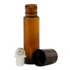 GreenHealth 6 Pack – Empty Roll-On Glass Bottles [Stainless Steel