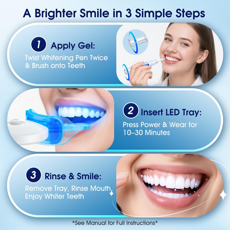 KOAEO Teeth Whitening Kit–3 Teeth Whitening Pens + 2 0123456