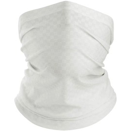 Unbranded Neck Gaiter Bandana Face Mask Sun Cooling Scarf Gator Cover Head for Men Women - White