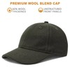 TITECOUGO Winter Baseball Caps Unstructured Wool Dad Hat Warm Trucker