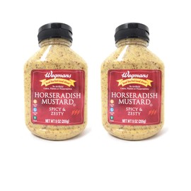 Wegmans Spicy & Zesty Horseradish Mustard (2 Pack, Total of 18oz)