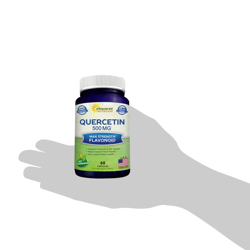 aSquared Nutrition Quercetin 500mg Supplement - 60 Capsules - Quercitin