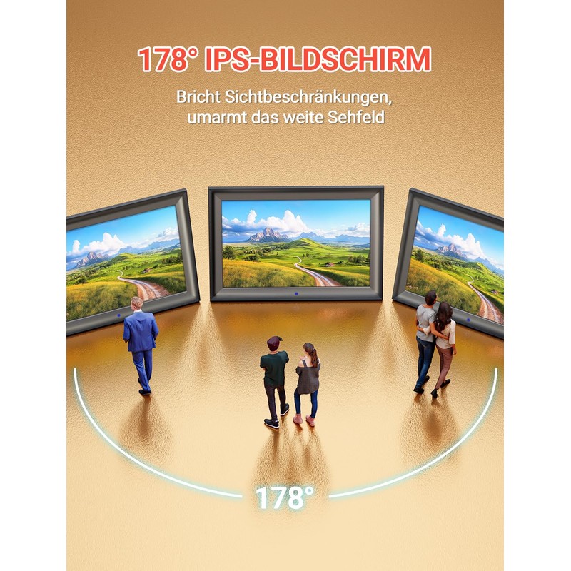 OBVHNUA Digital Photo Frame 10.1 Inch Electronic Photo Frame 1280