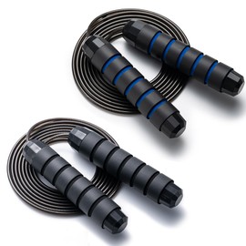 BOOMIBOO Jump Rope, Adjustable Jump Ropes,Skipping Rope Tangle-Free Rapid Speed with Ball Bearings for Women Men Kids,Exercise & Slim Body Jumprope at Home School Gym