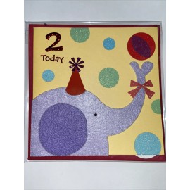 Papyrus Birthday Greeting Card - Turning 2 Elephant