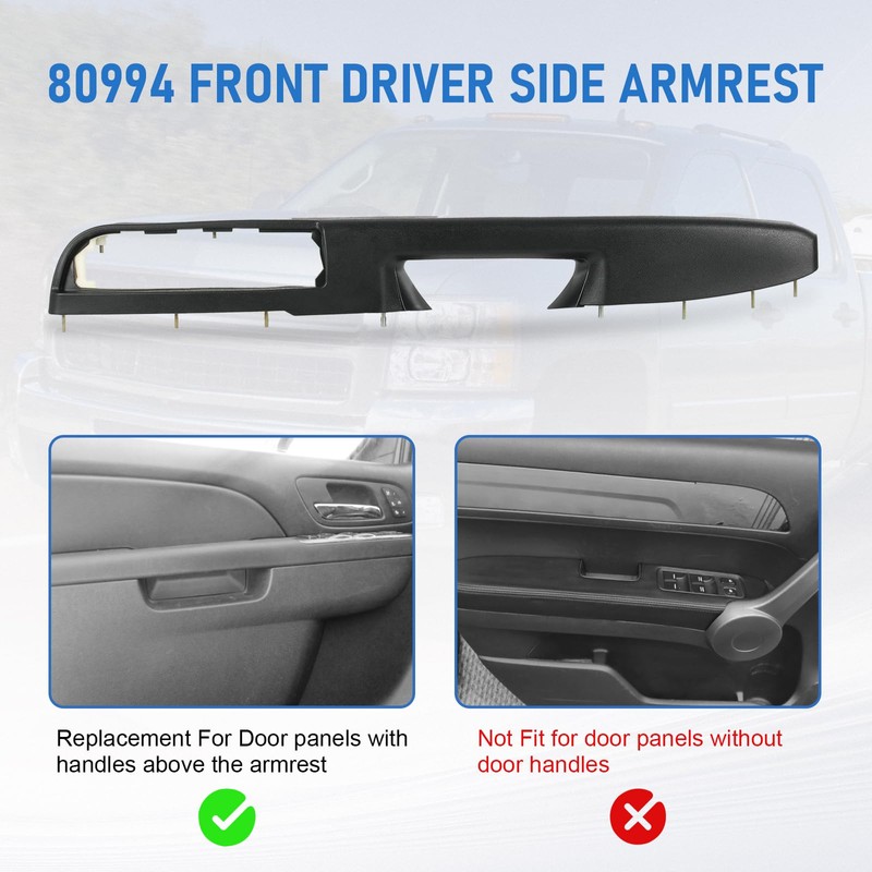 RUIANOMG 80994 Front Driver Side Armrest Repair Replacement For Chevy