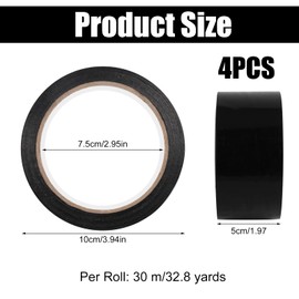 3 Rolle Klebeband Wasserdicht Panzerband, 5cm × 30m Gewebeklebeband, Gewebeband Schwarz, Panzerband Schwarz, Textilklebeband Reparaturband für Innen und Außen Gewebeband, Heimwerker, Handwerk