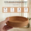 Wanjorlay Handmade Autumn Rattan Weave Round Storage Basket Fruit Bowl