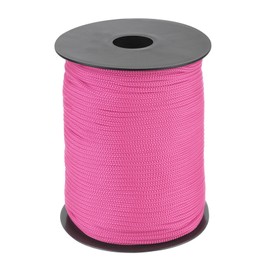 QUARKZMAN Polypropylene Rope 3 mm Polypropylene Rope 10 Om PP Braided Line Textile Rope Lead Nylon Cord Tear-Resistant Rope Plastic Rope for Washing Line Camping Hiking Outdoor Dark Pink
