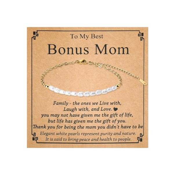 To My Best Bonus Mom Bracelets for Step Mom Mother