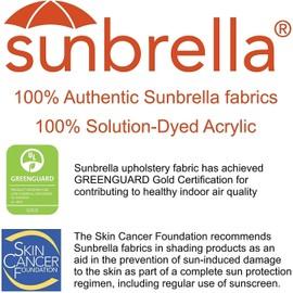 Bayside21 Patio Umbrella Replacement Canopy for 9ft 8 Ribs Sunbrella Fabric Replacement Umbrella Canopy (Sunbrella Coffee)