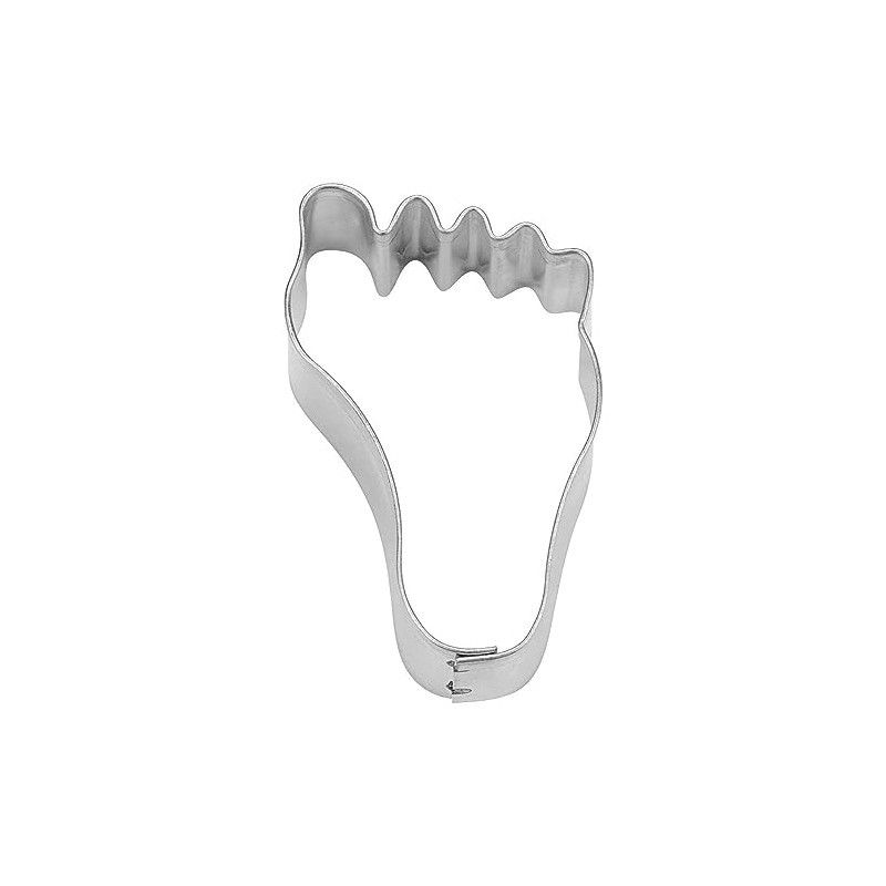 Staedter Tinplate Foot Cookie Cutter, Silver, 14 x 3 cm