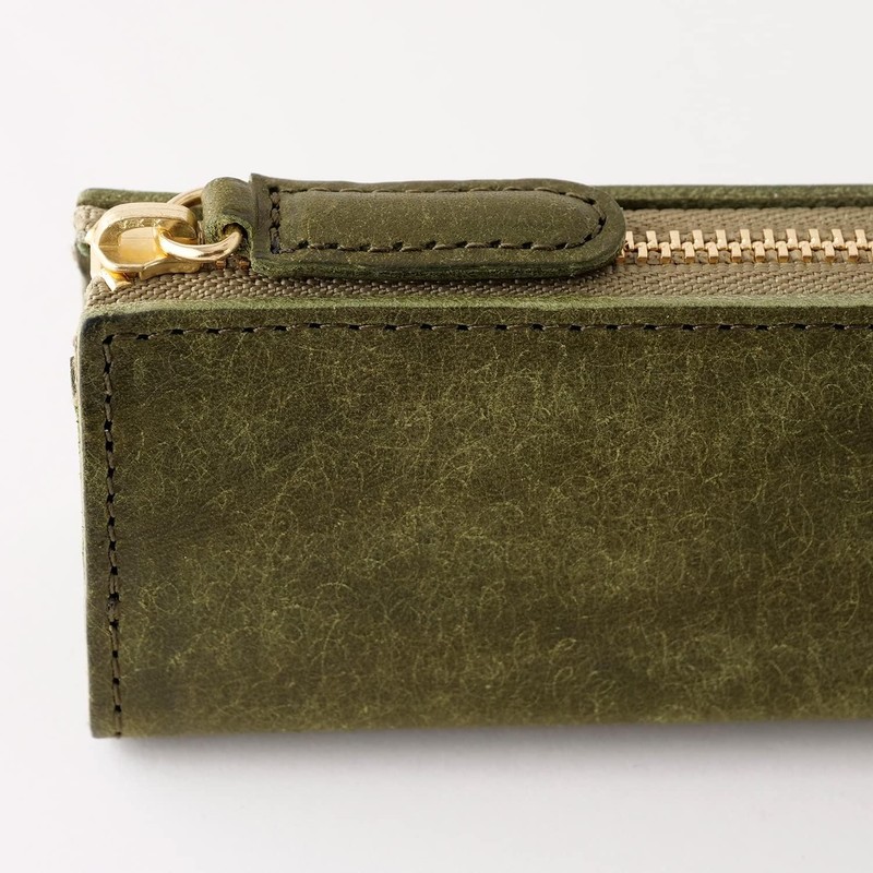 Slip-On PB Zipper Pen Case M Oliva (Green) A-IPV-5801 Italian
